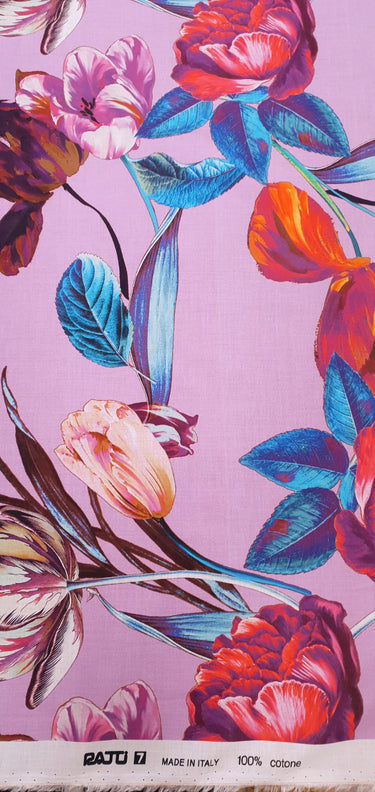 Roses and Tulips B 100% Cotton, Lawn
