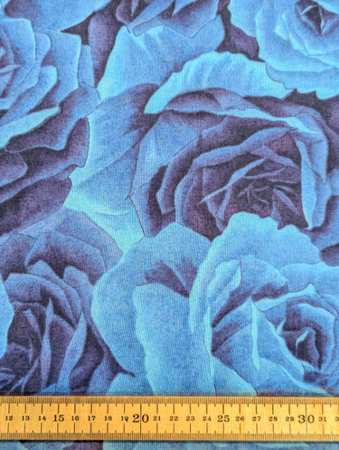 Runway Rose 100% Cotton Voile, Blue