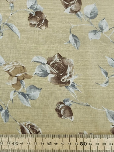 Sepia Rose, Silk-blend Crinkle Chiffon