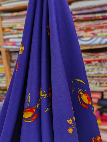 Tango Fervour, 100% Cotton, Sateen, Indigo