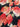Close-up of printed pure wool fabric with pink and red flowers on a dark navy background