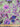 A linen fabric with a bold floral print featuring primarily blue, pink and grey colours on a green background, with a ruler at the bottom for scale.