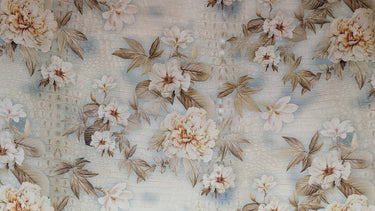 Wild Peony 100% Silk, Crepe de Chine